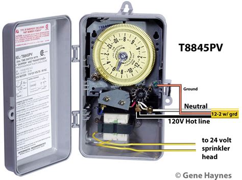 electric power box to intermatic sprinkler system|Intermatic mechanical timer.